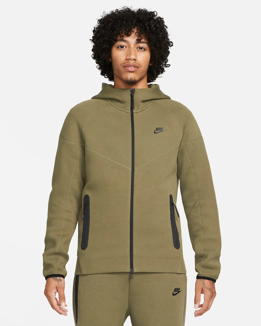 Nike sportswear tech fleece windrunner FB7921-222 Medium Olive Nero