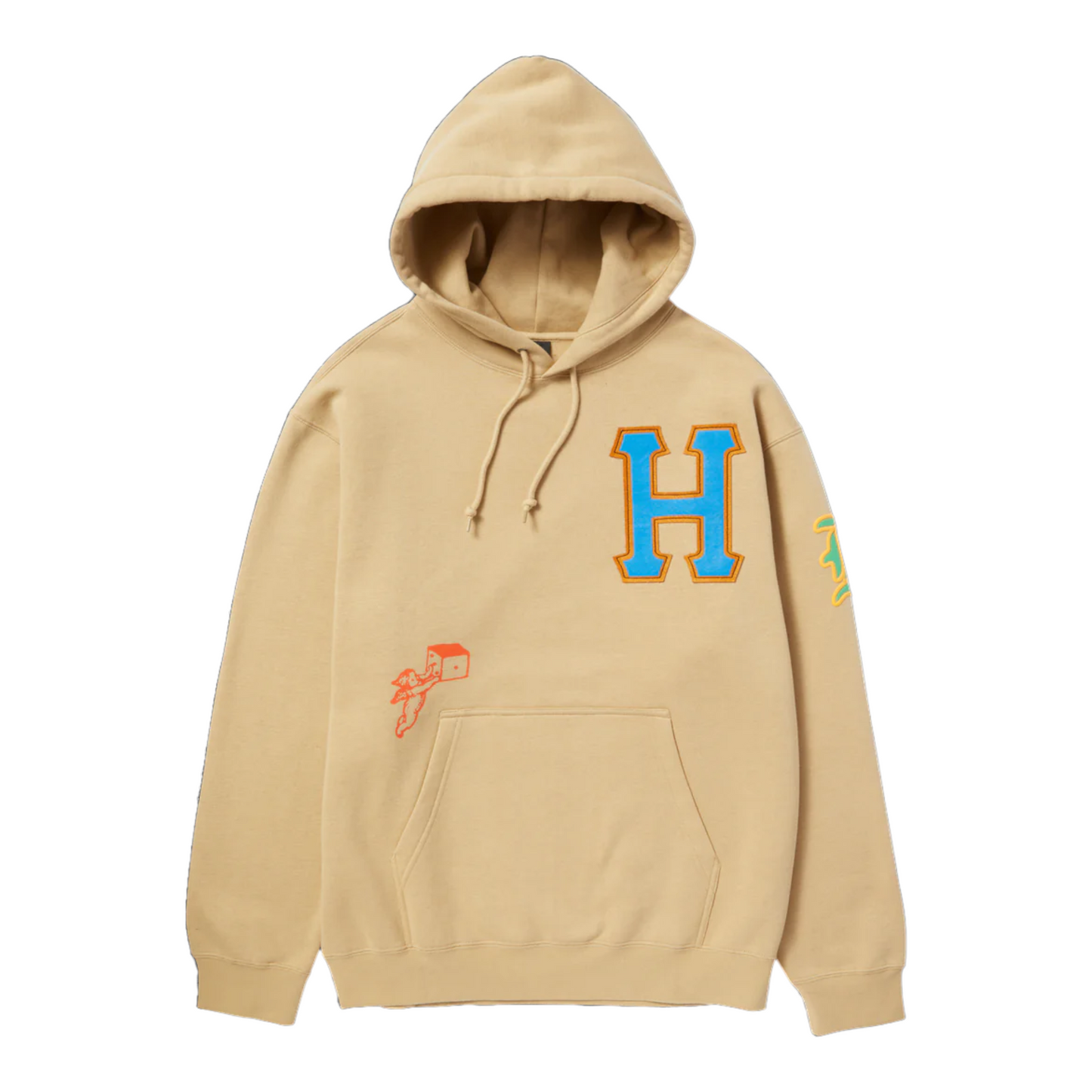 Huf flydie pull over hoodie oatmeal