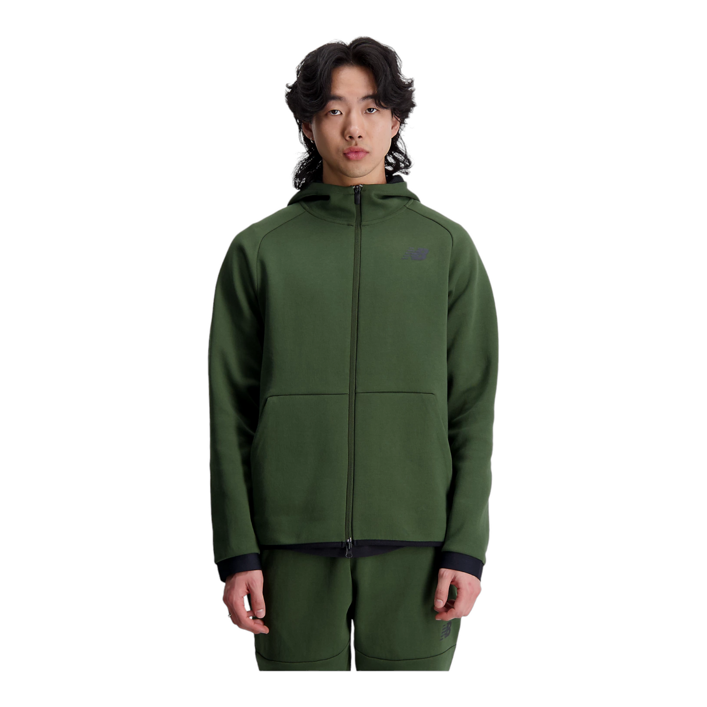 New Balance  R.W.Tech fleece full zip mj21178 kou verde